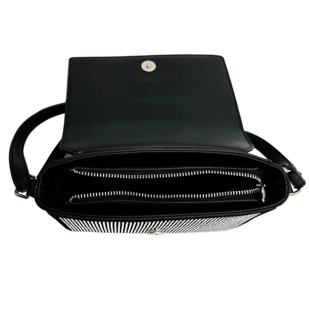 NWT Valentino Orlandi Black and Silver Crossbody Bag - Picture 2 of 10